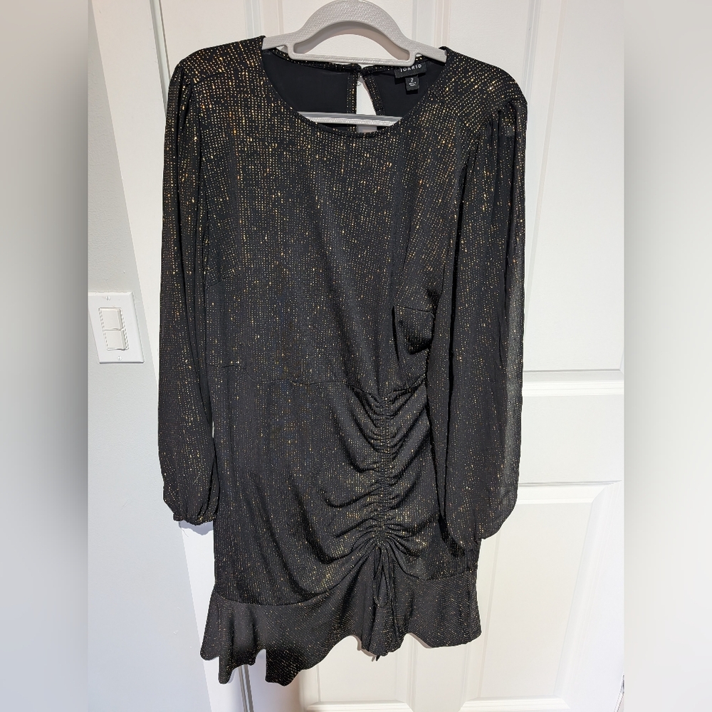 torrid black and gold lame special occasion dress